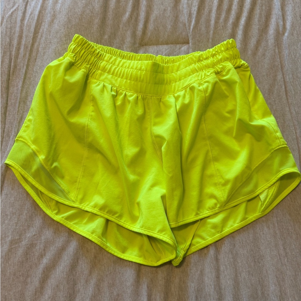 Lululemon Neon Yellow Athletic Shorts